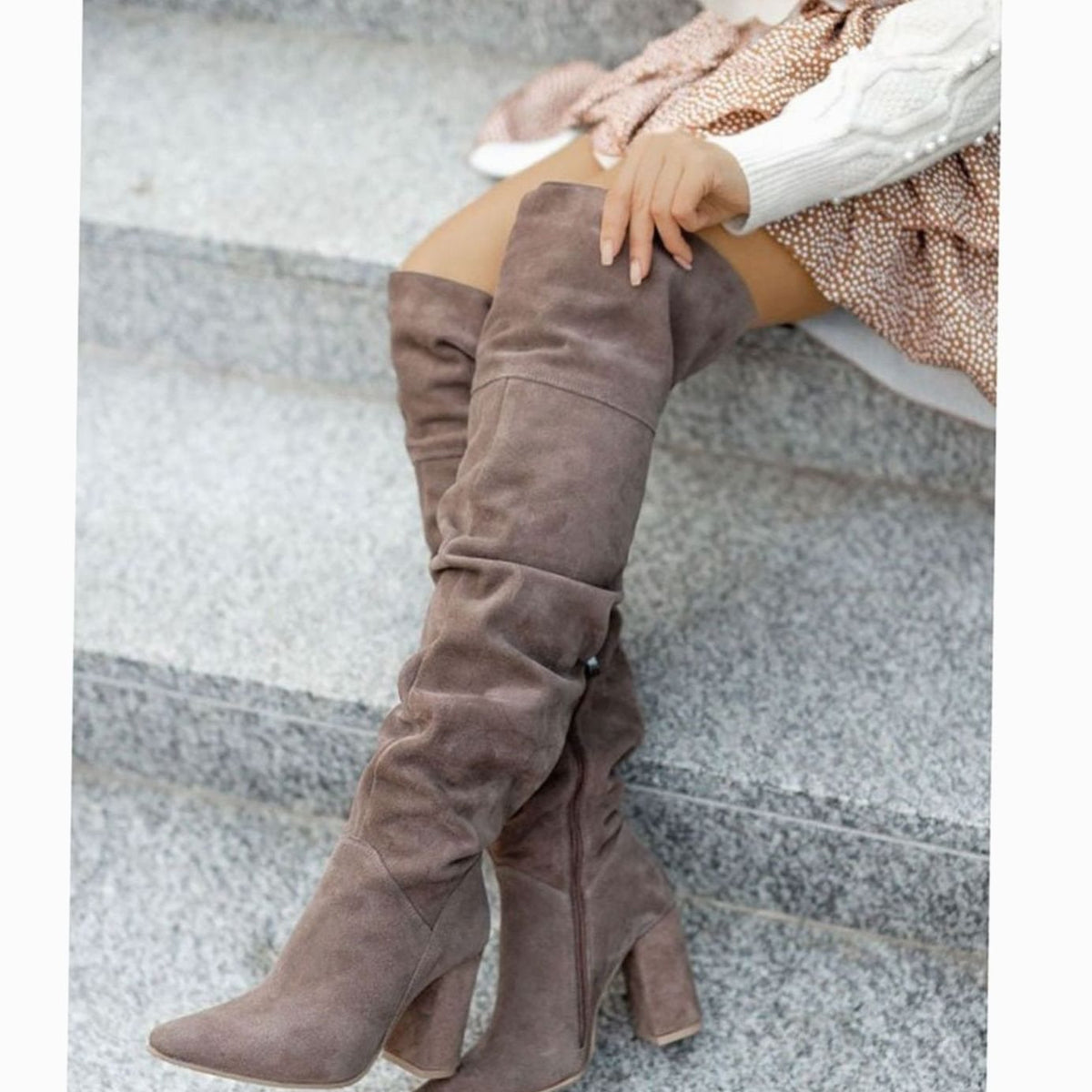 Women's Pointed-Toe Pull-On Over-the-Knee Boots