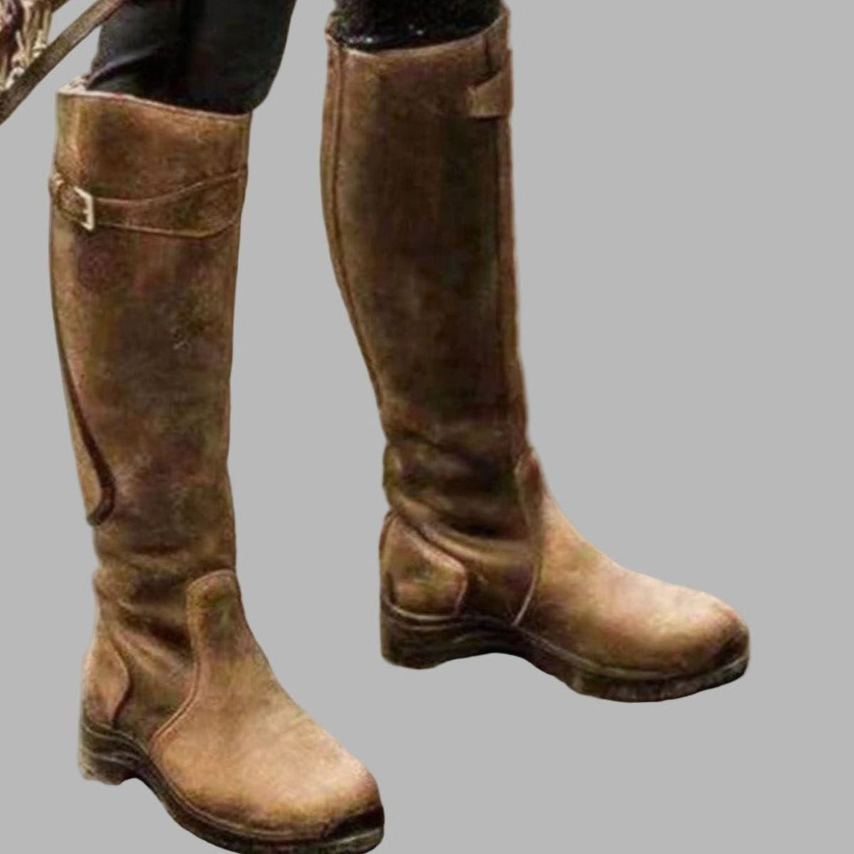 Women's Lug Sole Tall Leather Hiking Boots - Brown