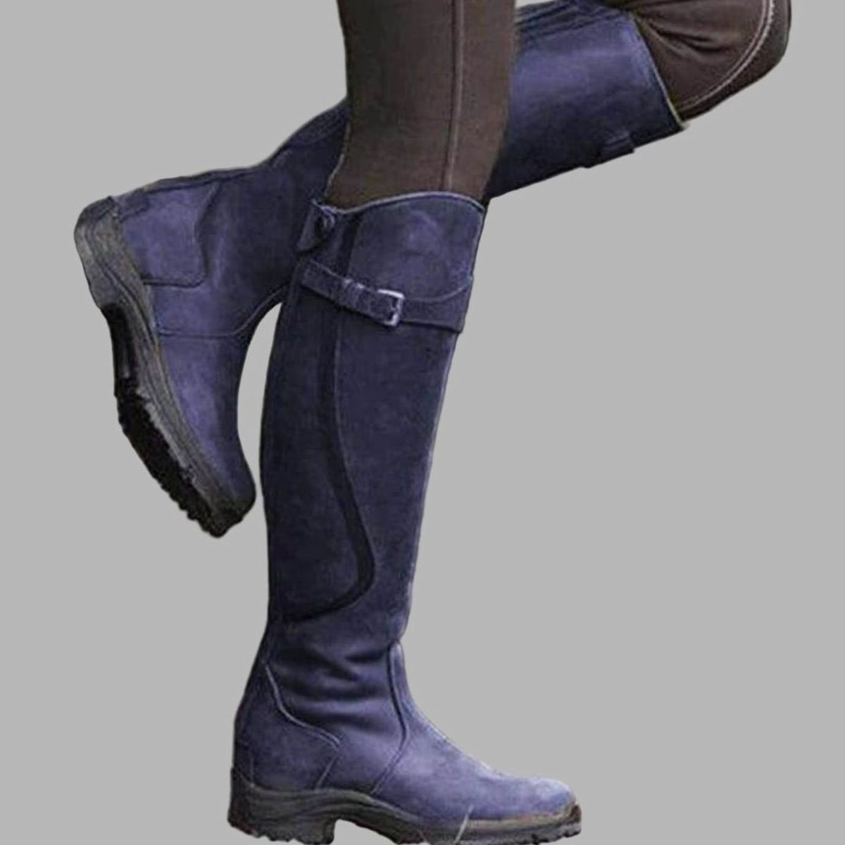 Women's Lug Sole Tall Leather Hiking Boots - Lilac