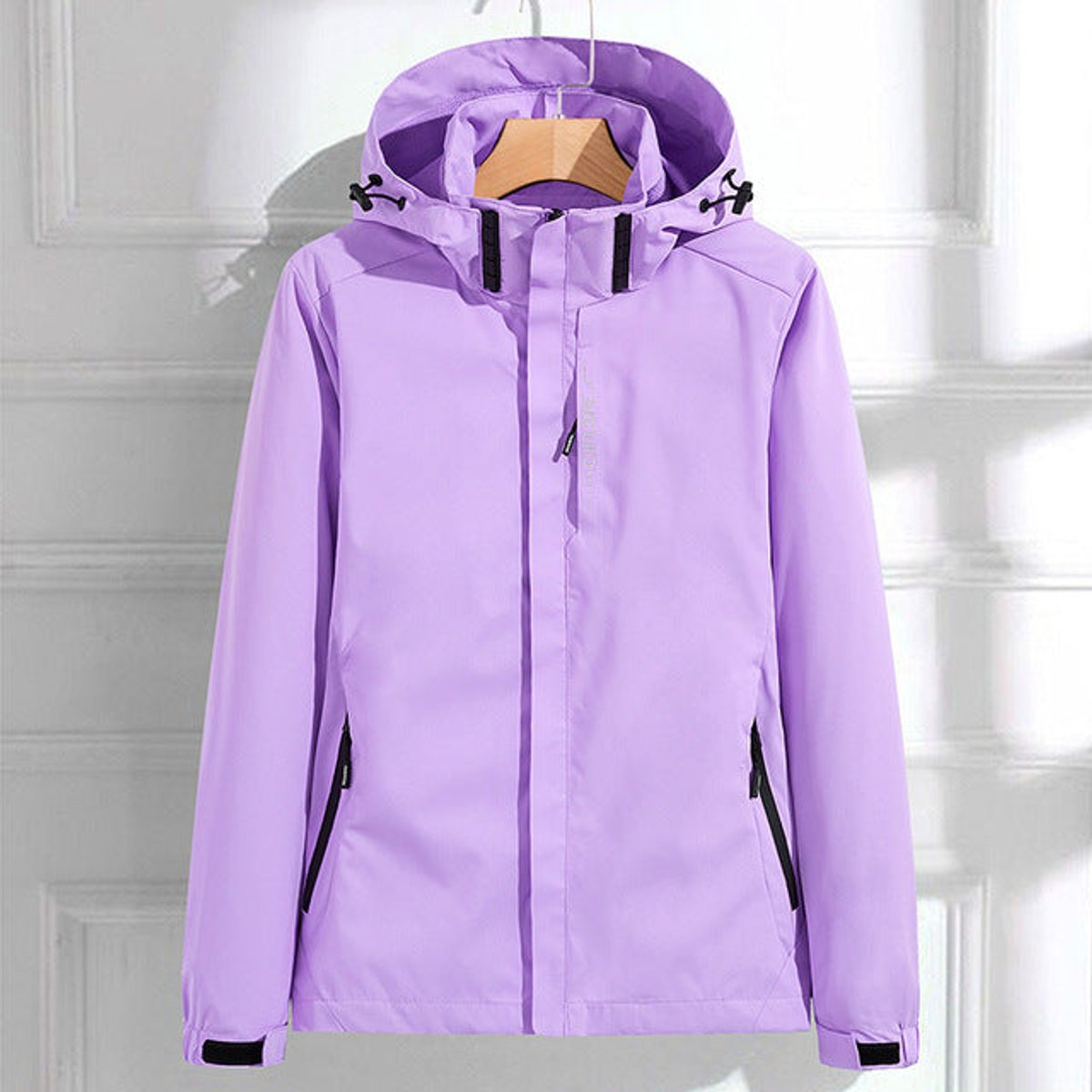 Women's Waterproof Hooded Rain Jacket - Lilac