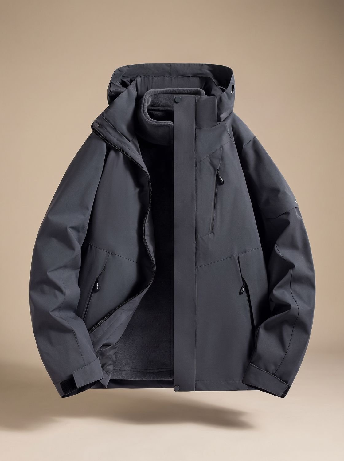 Women's Water-Repellent Winter Jacket with Detachable Hood