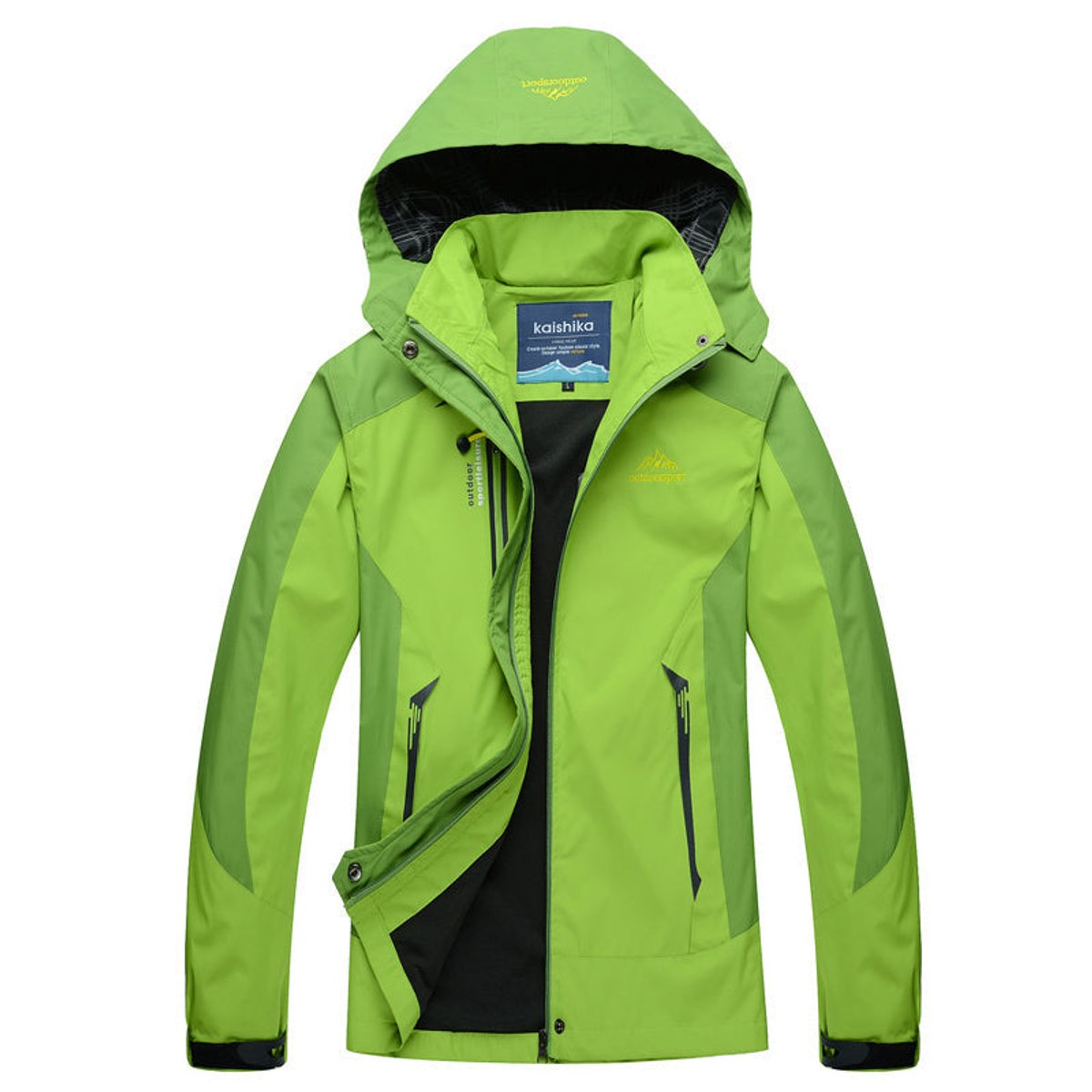Women's Waterproof Hooded Shell Jacket - Green