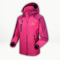 Women's Waterproof Hooded Shell Jacket - Light Red