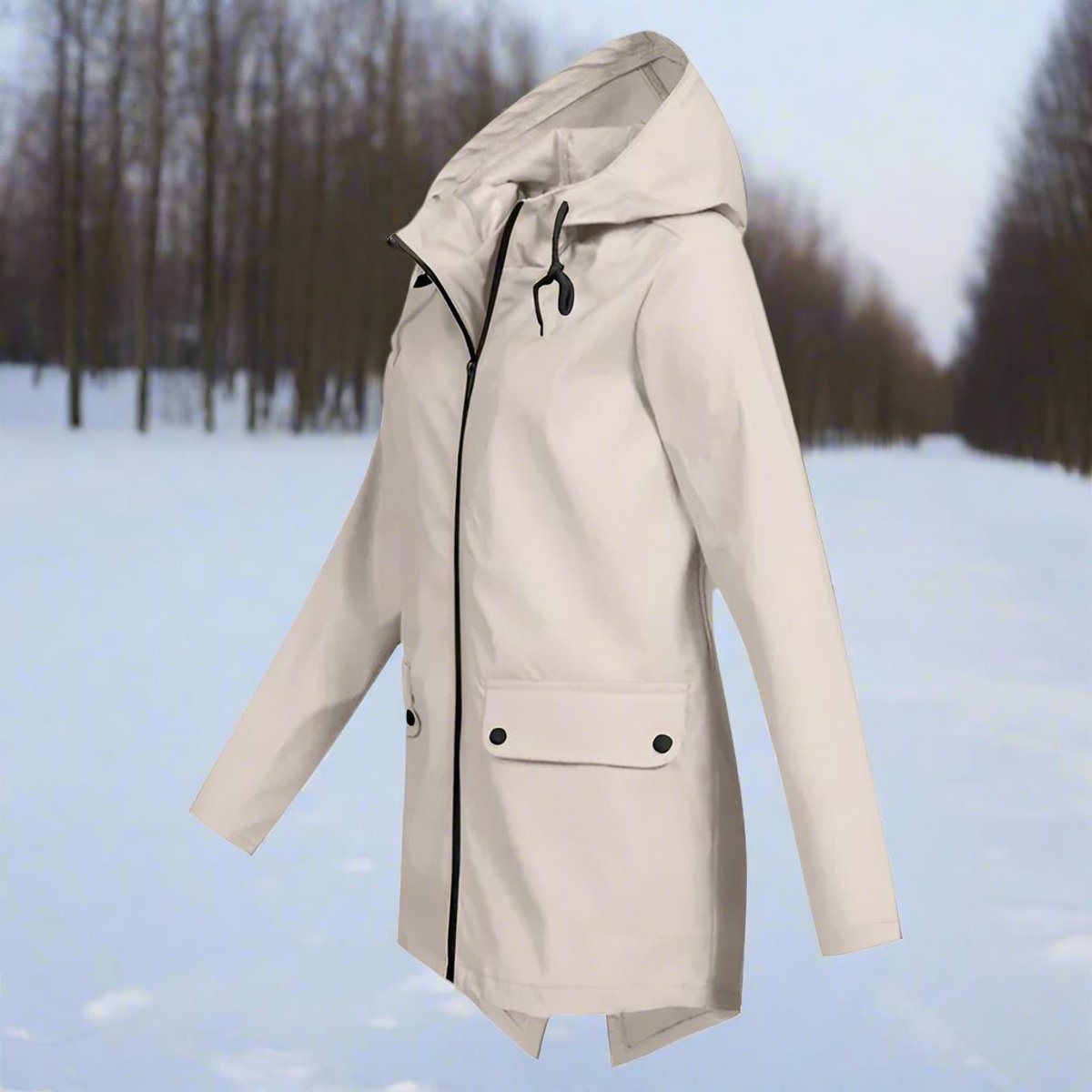 Women's Waterproof Longline Rain Jacket