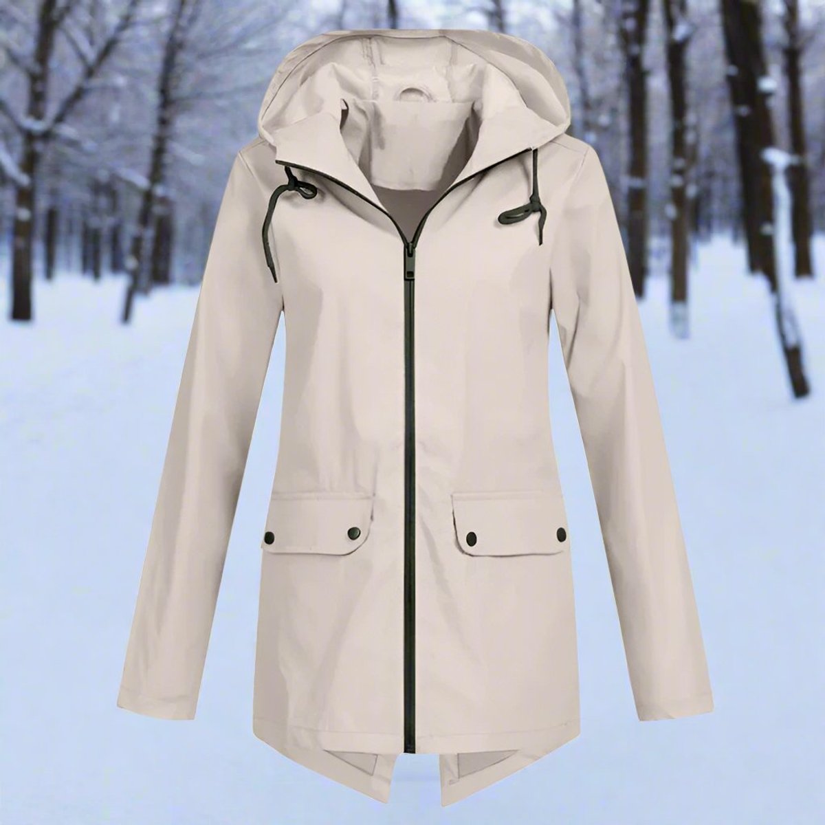 Women's Waterproof Longline Rain Jacket