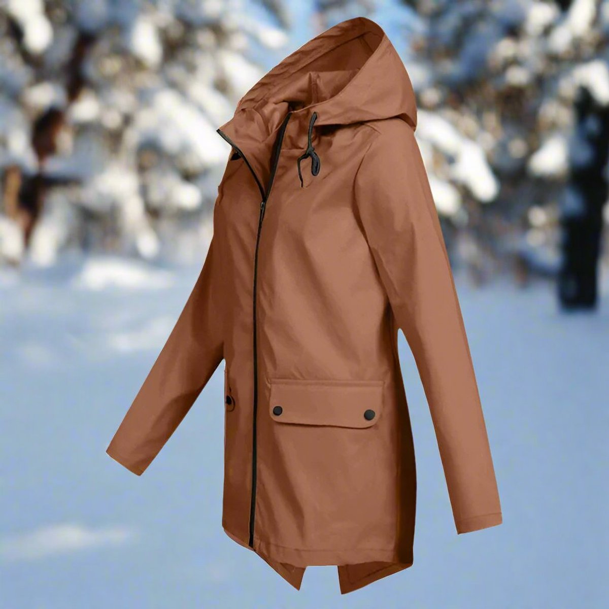 Women's Waterproof Longline Rain Jacket