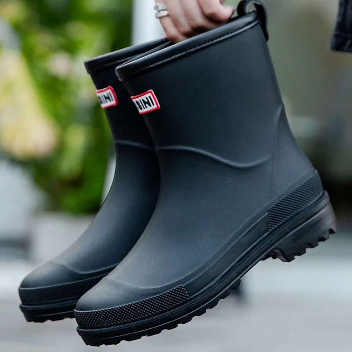 Women's Pull-On Rain Boots with Treaded Sole