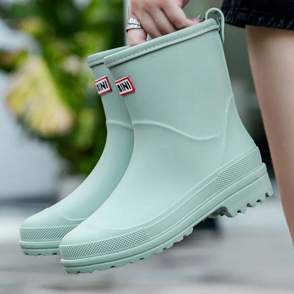 Women's Pull-On Rain Boots with Treaded Sole