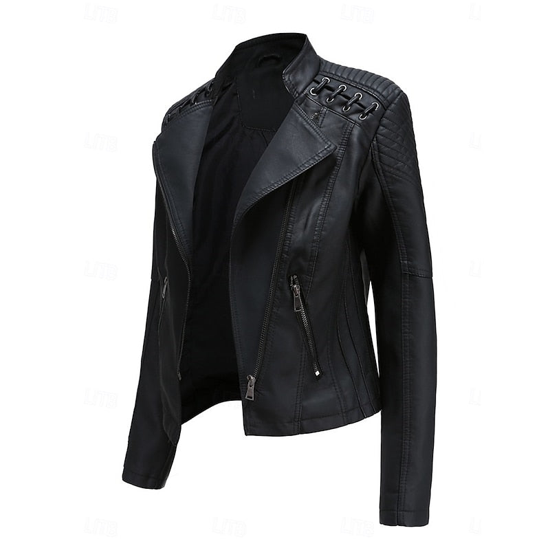 Women's Sleek Tailored Biker Jacket