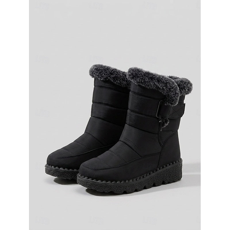 Women's Quilted Winter Boots - Black