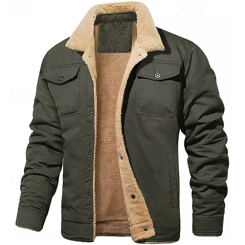 Women's Plush-Lined Button-Front Trucker Jacket