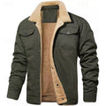 Women's Plush-Lined Button-Front Trucker Jacket - Army Green