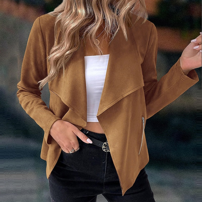 Women's Draped Open-Front Lightweight Jacket