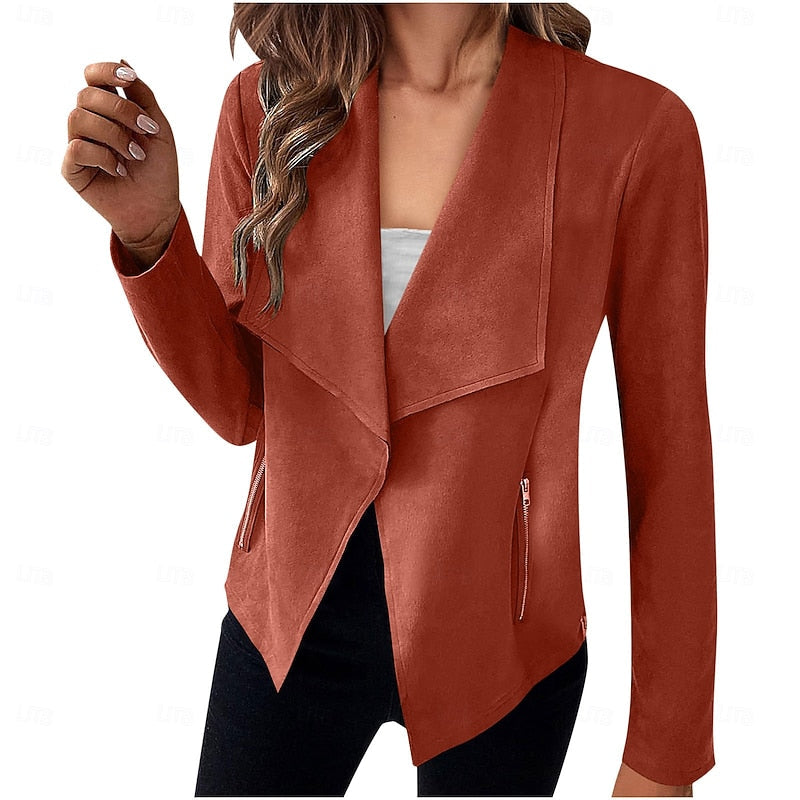 Women's Draped Open-Front Lightweight Jacket
