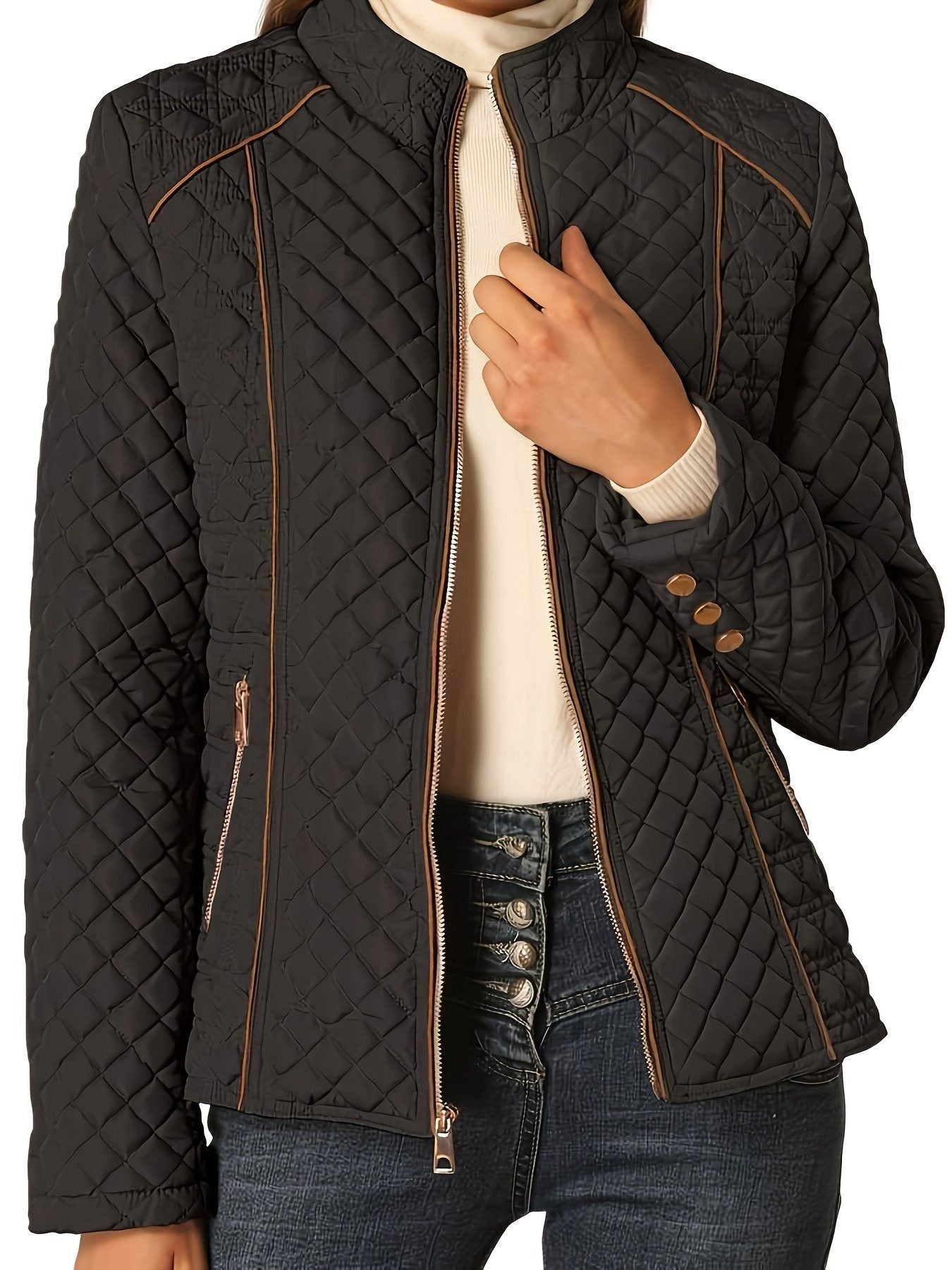 Women's Quilted Stand Collar Jacket