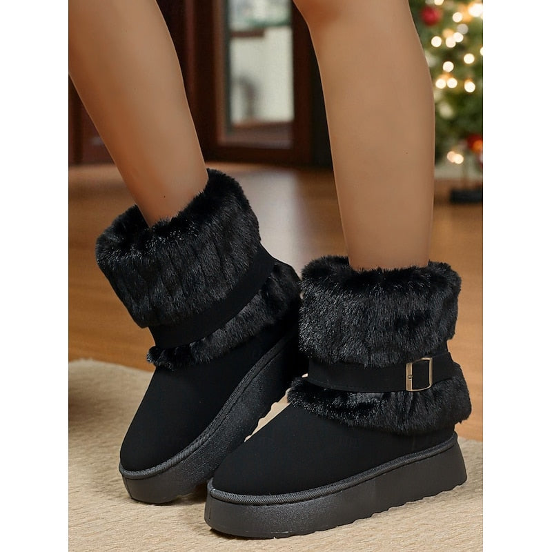 Women's Fur-Trimmed Ankle Boots
